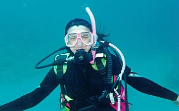 Anne doing her underwater ballet