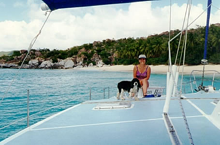 Anne and Daisy at the Baths beach
