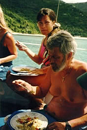 Anne and Art enjoy lunch