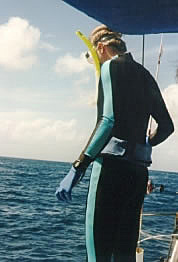 Ken getting ready to dive