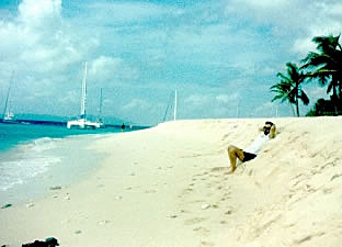 Mike relaxing on the beach