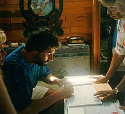 Mike signs the register