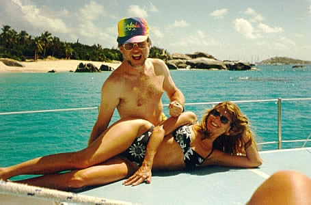 Ken and Darla sunbathing