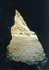 Rock formation at the Chimney dive site