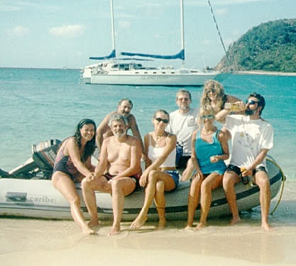 Almost the whole gang with the Grand Oasis in the background