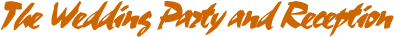Wedding party and reception logo