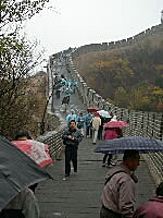 The steeper left side of the Great Wall of China, Ba Da Ling