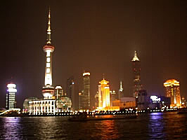 The Oriental Pearl TV Tower at night, Shanghai