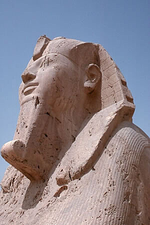 An alabaster sphinx at Memphis