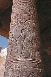 Philae Temple column