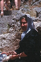 Greek street vendor in Lindos