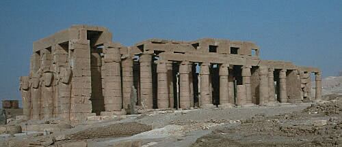 Ramesseum with Osiriac pillars