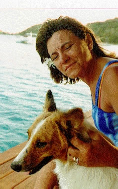 Anne with Pal, another stray dog