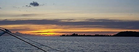 Sunset over Bora Bora