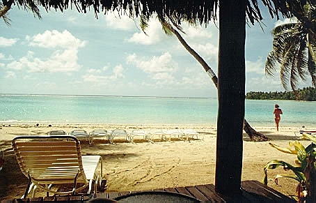 The beach at the Sofitel Heiva, Huahine