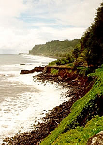 Tahiti's rugges coastline