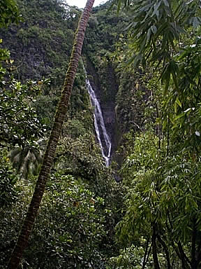 A beautiful mountain waterfall